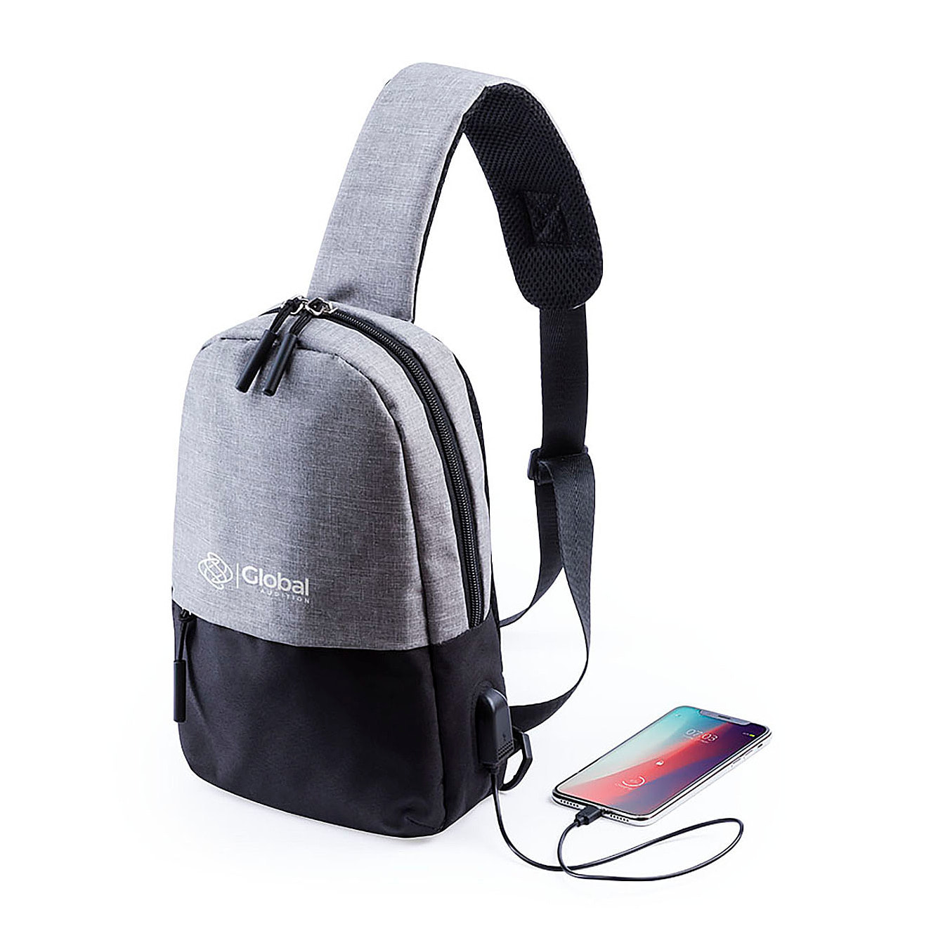 Connessione USB per tracolla. imbottito