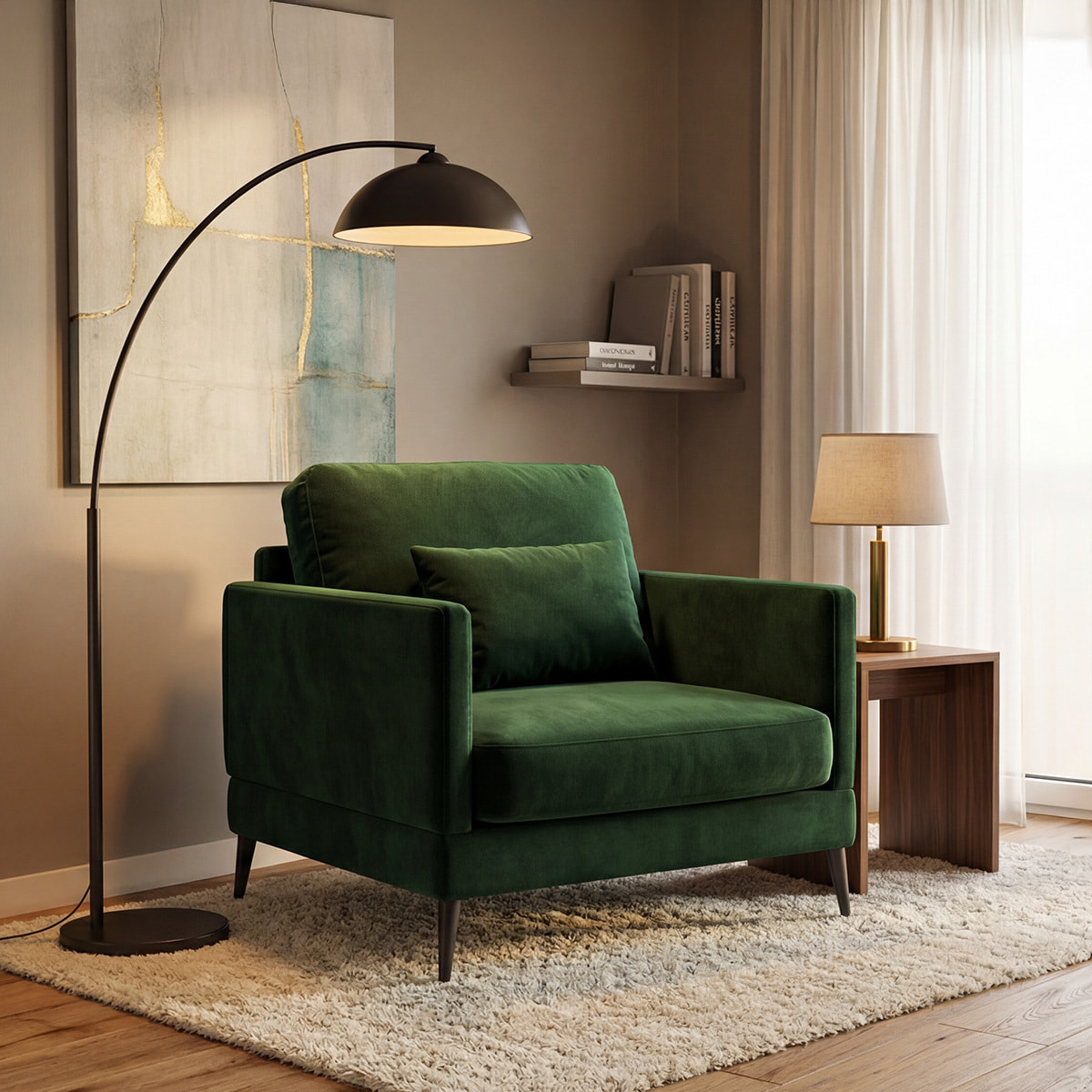 Fauteuil Splendido Velours - 1 Place