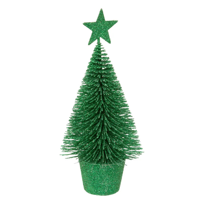 SAPIN TABLE PAILL 14CM VERT