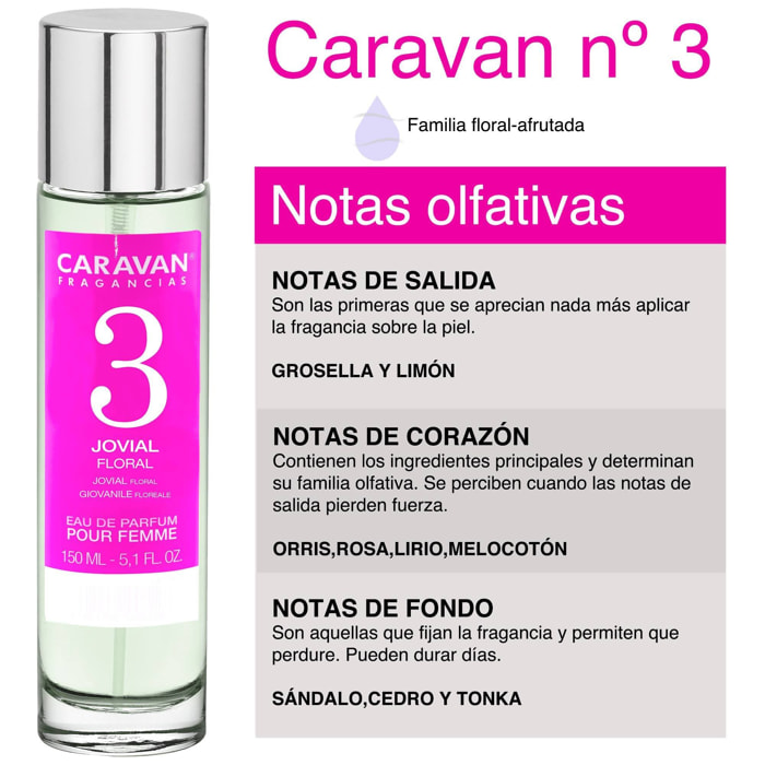 Caravan fragancias - caja de regalo con 2 perfumes nº3 de 150 ml, para mujer