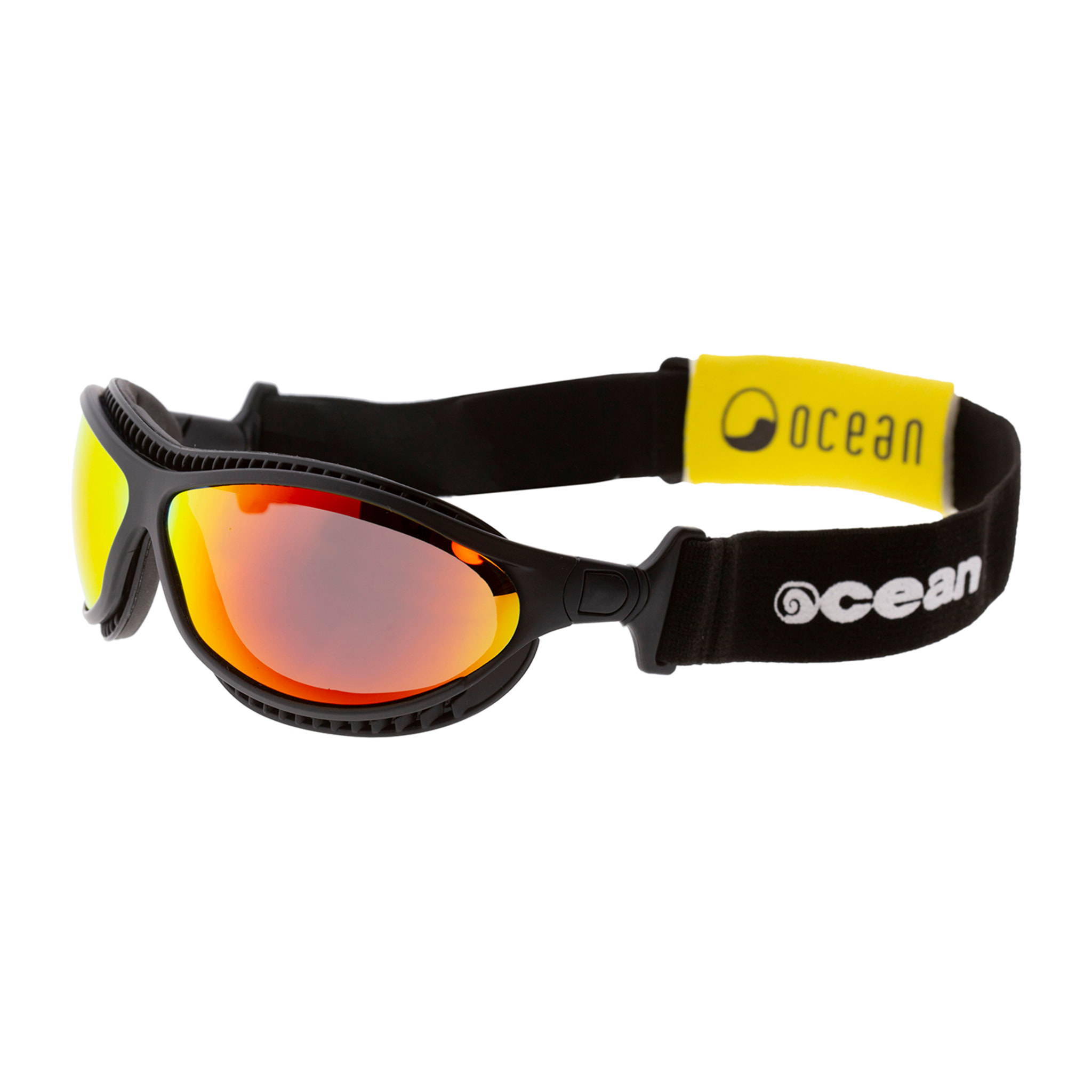 Gafas de deportes acuáticos OCEAN TIERRA DE FUEGO - Negro mate / Revo roja