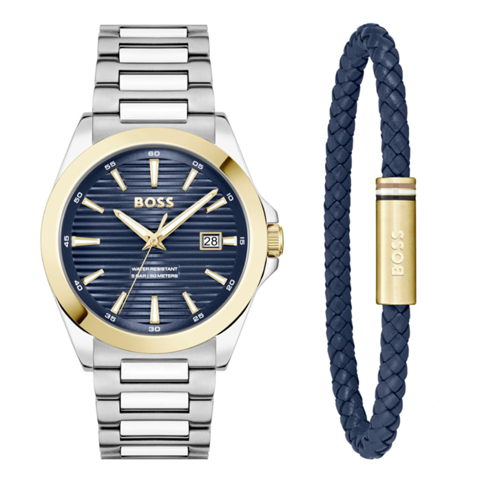 Reloj Boss 1570191 Hombre Analogico Cuarzo con Correa de Acero inoxidable