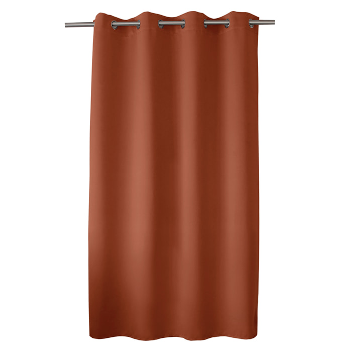 Rideau thermique en microfibre doublée - Terracotta
