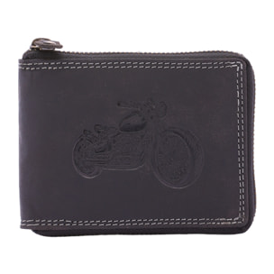 Portafoglio  da uomo In Vera pelle Made in Italy 9,5x12,5x2,5 cm