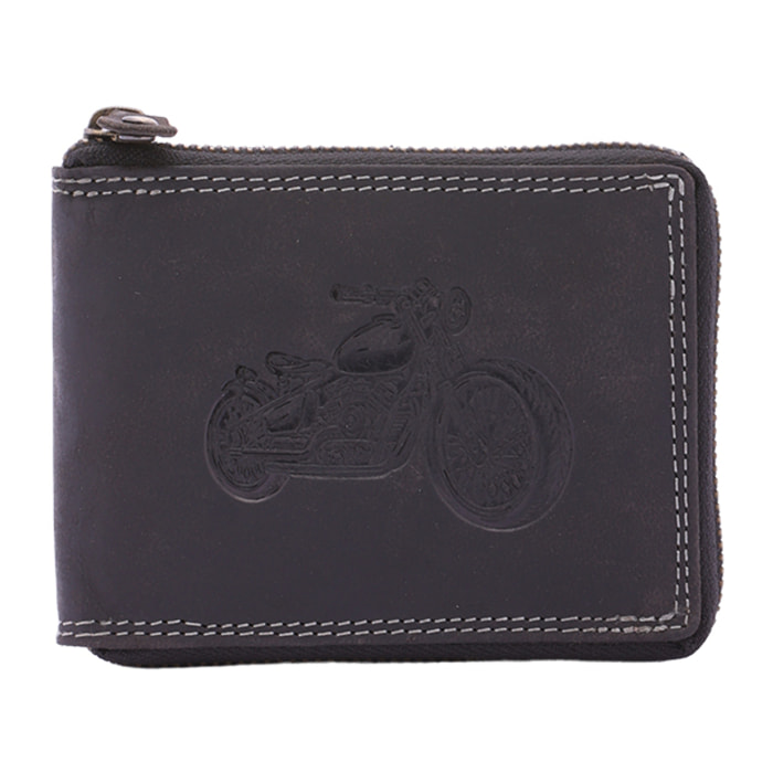 Portafoglio  da uomo In Vera pelle Made in Italy 9,5x12,5x2,5 cm