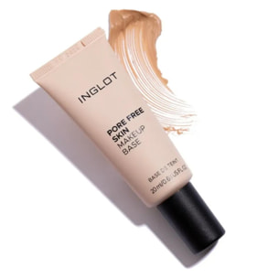 INGLOT Pore Free Skin, Prebase con vitamina E, Hace invisibles todos los poros y líneas de expresión muy marcada, Para una piel sedosa e hidratada. Este primer con color unifica el tono de todo el rostro. Luce una piel brillante con luz propia. 20ML