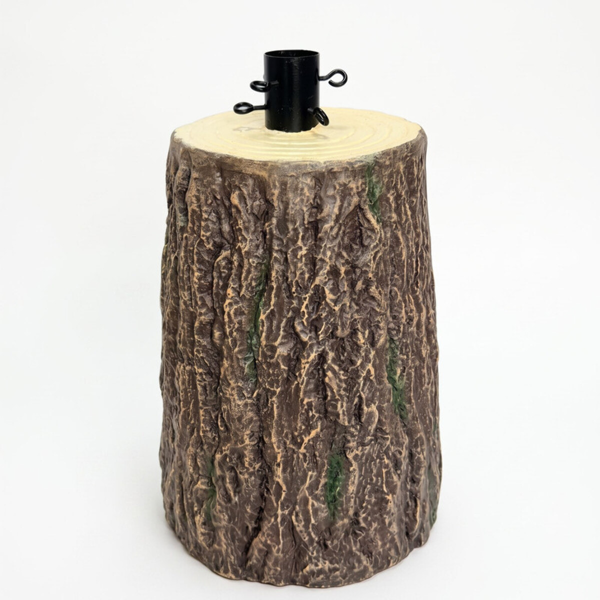 Base decorativa a tronco per albero di Natale in magnesio e ferro - Marrone