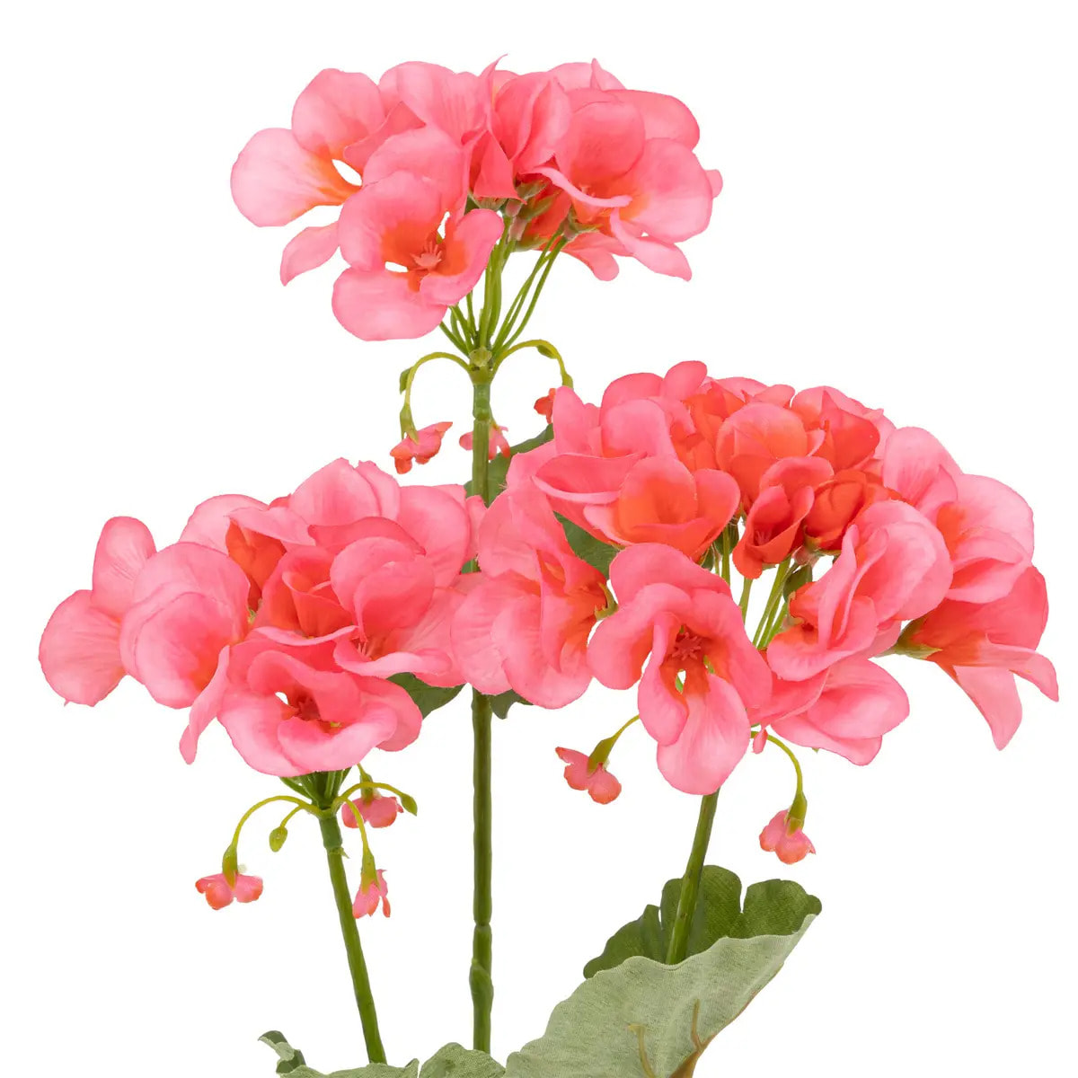 Tige artificielle de pelargonium H69cm