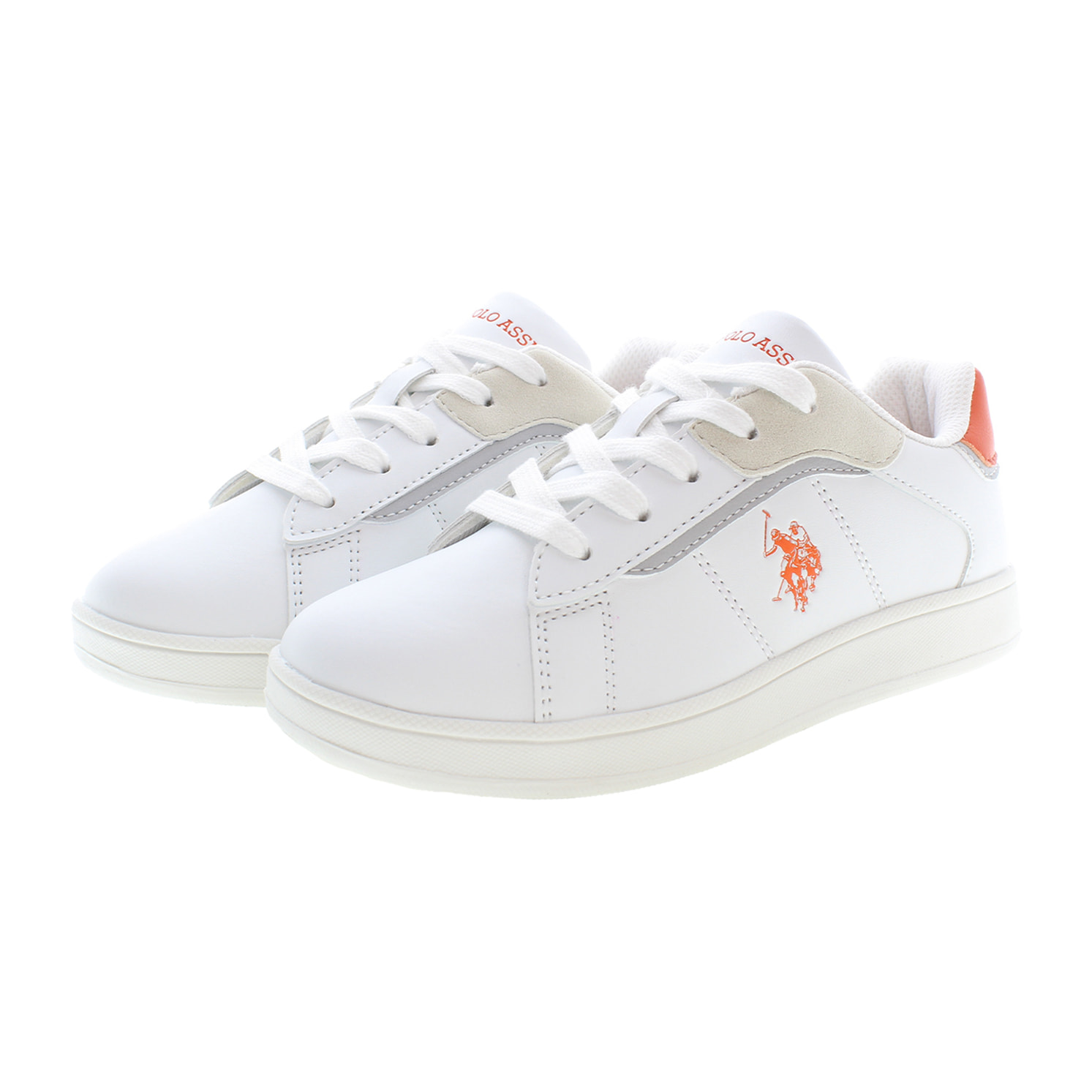 Sneakers U.S. Polo Assn White Orange