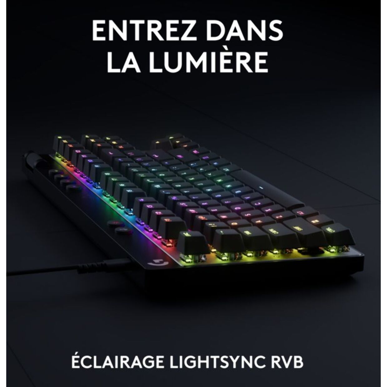 Clavier gamer LOGITECH G Pro X TKL Rapid  Noir
