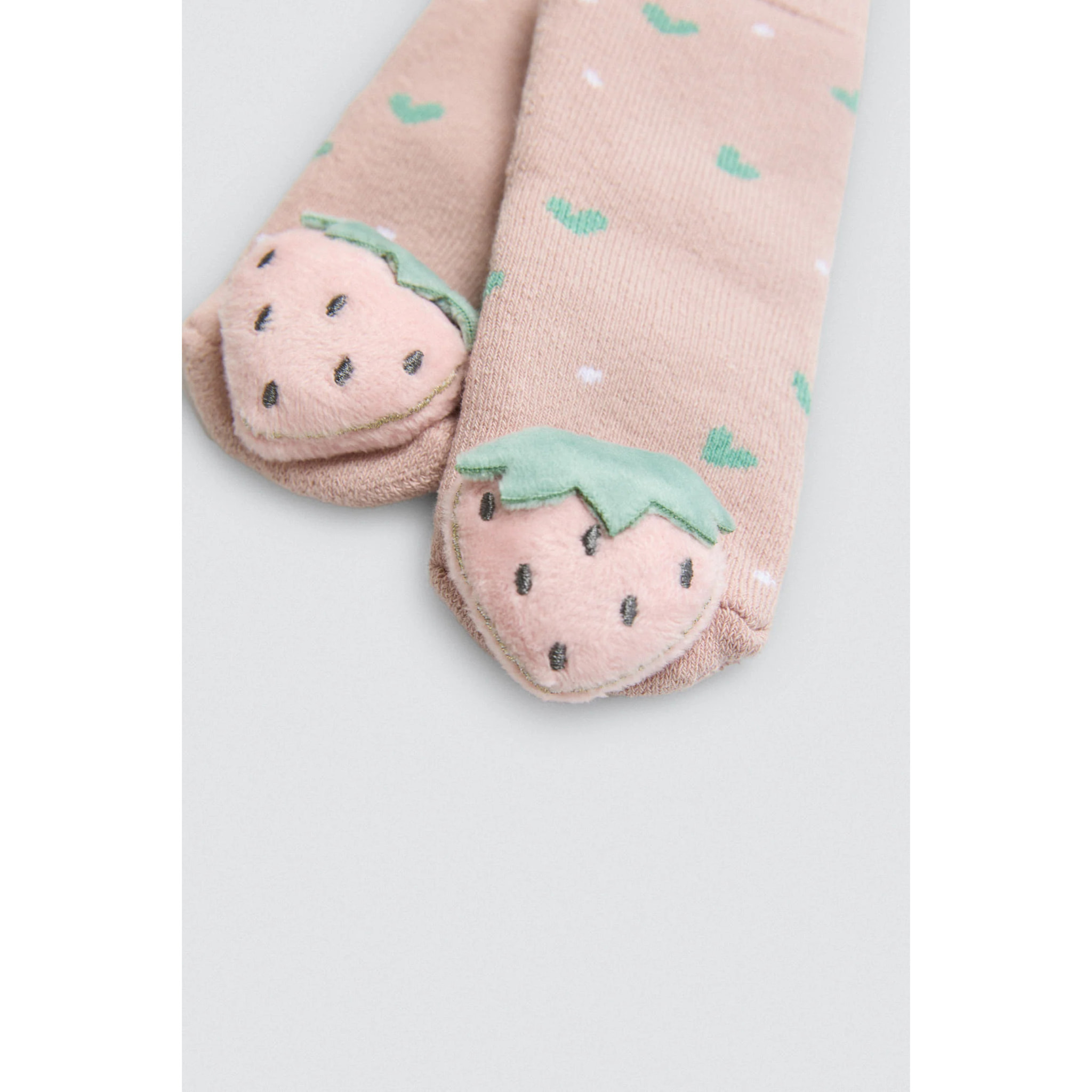 Calzini termici sensoriali per neonato con sonaglio rosa