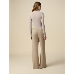 Oltre - Pantaloni in maglia - Beige