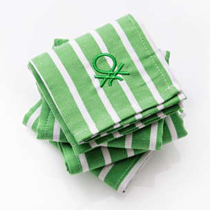 Set 4 paños cocina   verde  benetton