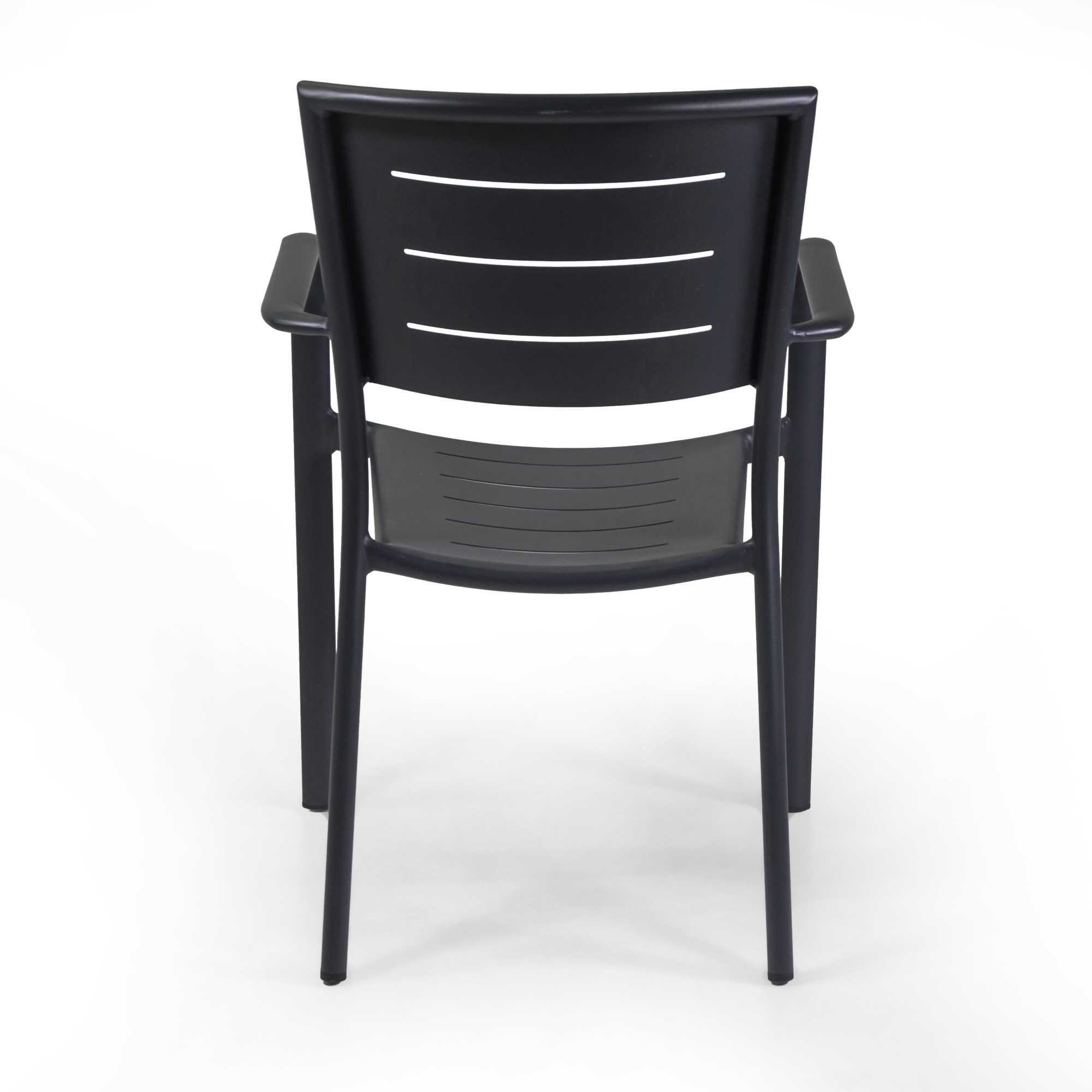 Poltrona Vacchetti Delta in alluminio antracite cm55,5x59,5h85