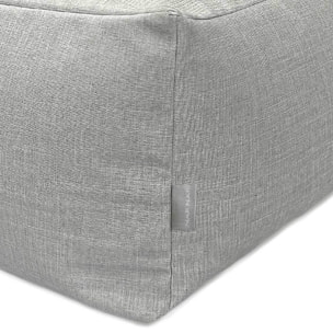 Puff desenfundable MAYA gris claro 50x50x25 cm. Disponible en varios colores
