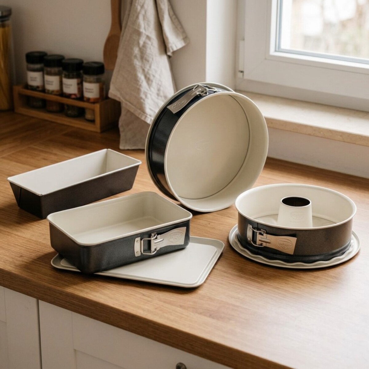 Ensemble de 4 moules à gâteaux de formes différentes de 28 à 32 cm Dr.Oetker Back-Trend
