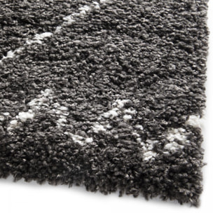 Tapis longs poils shaggy tissé motif berbère LIPI