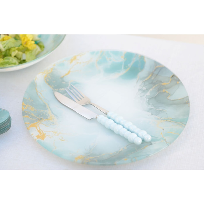 Plat à tarte 30cm océan dore