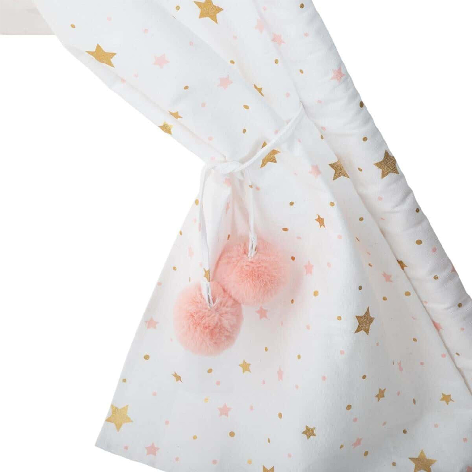 Tipi  alta gama Altura 160 cm Blanco con estrellas rosa y oro