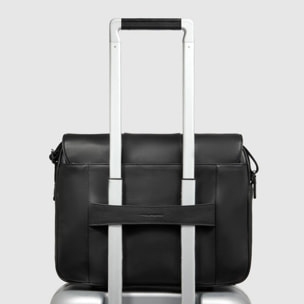 Piquadro Borsa messenger in pelle porta pc con tasca per AirPods®, protezioni antiurto e RFID