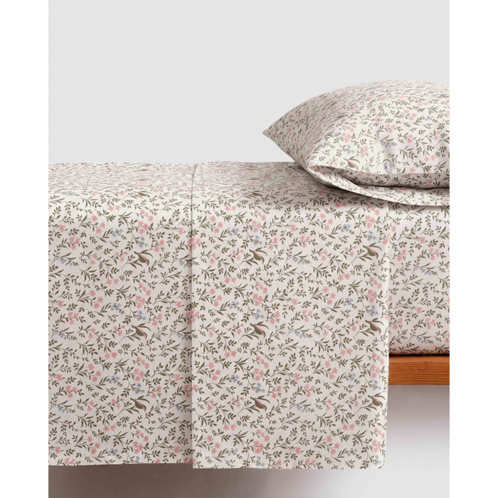 Set di lenzuola in cotone 100% mossira rosa