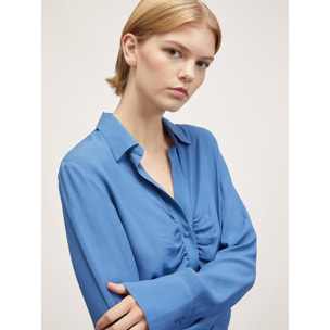 Motivi - Camicia con arriccio - Azzurro