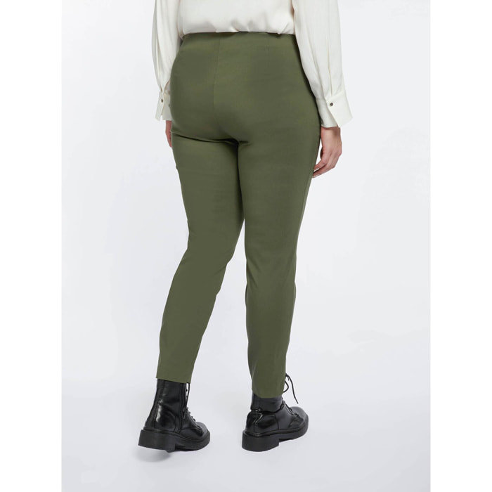 Fiorella Rubino - Pantaloni skinny con inserti laterali - Verde