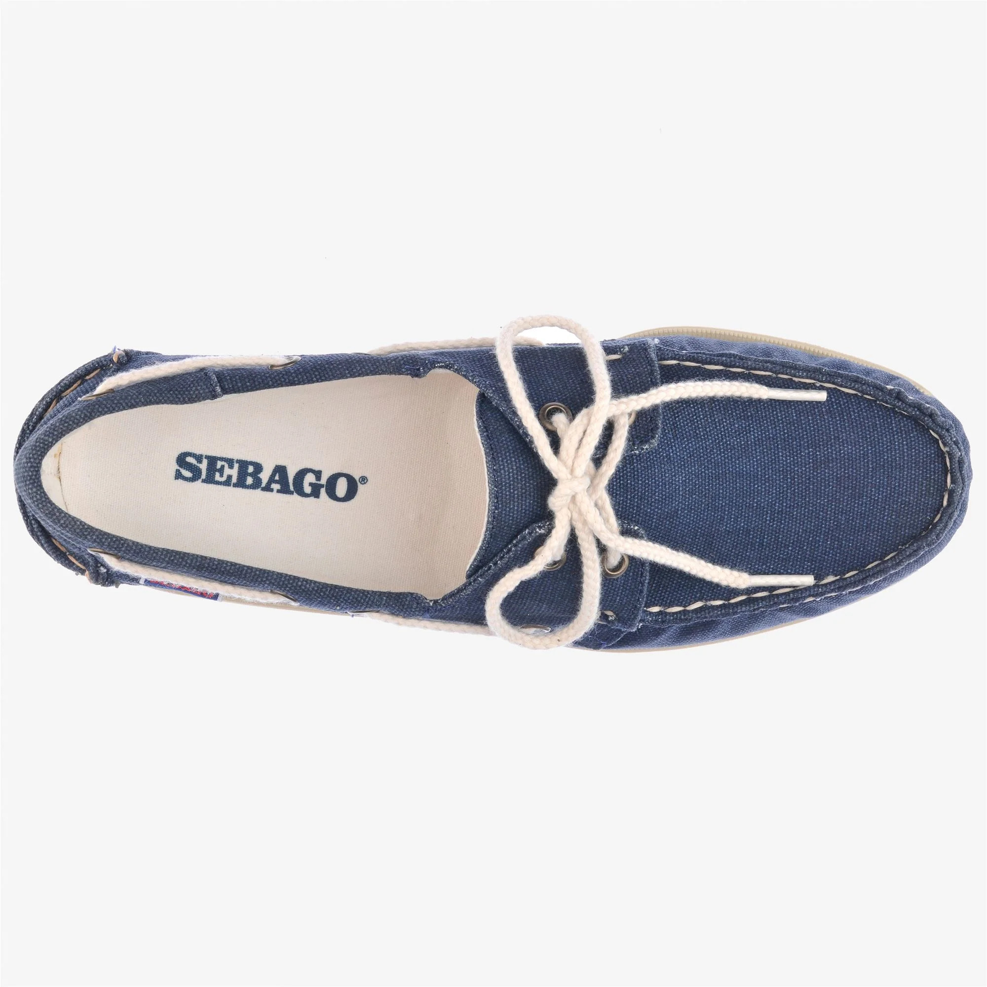 Sebago - Docksides Uomo Blu - PORTLAND WASHED CANVAS