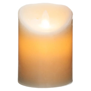 Bougie LED ronde H.14,5cm blanc chaud