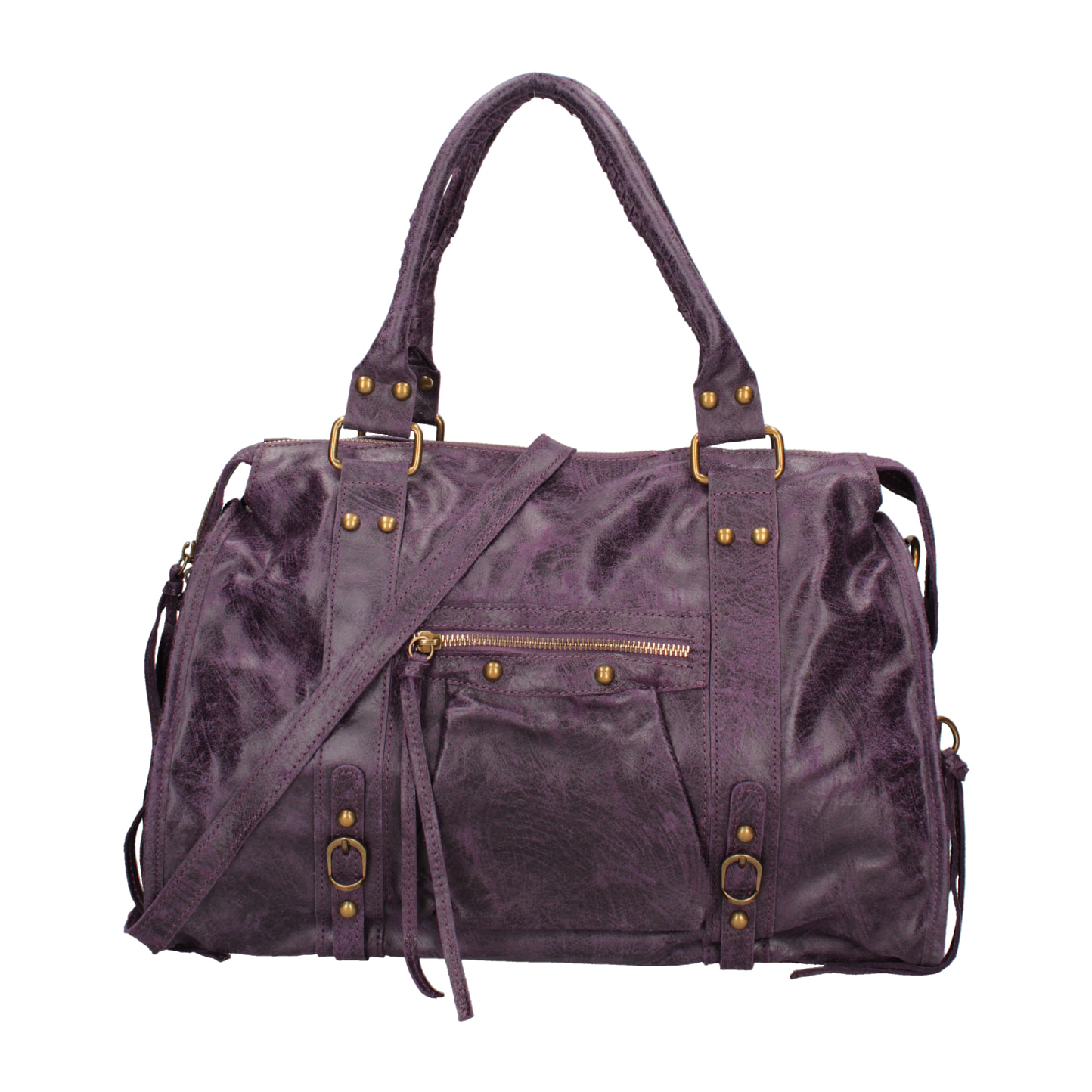 Borsa a spalla da donna - Modello Elara - Vera pelle - 41.0 x 28.0 x 13.0 cm