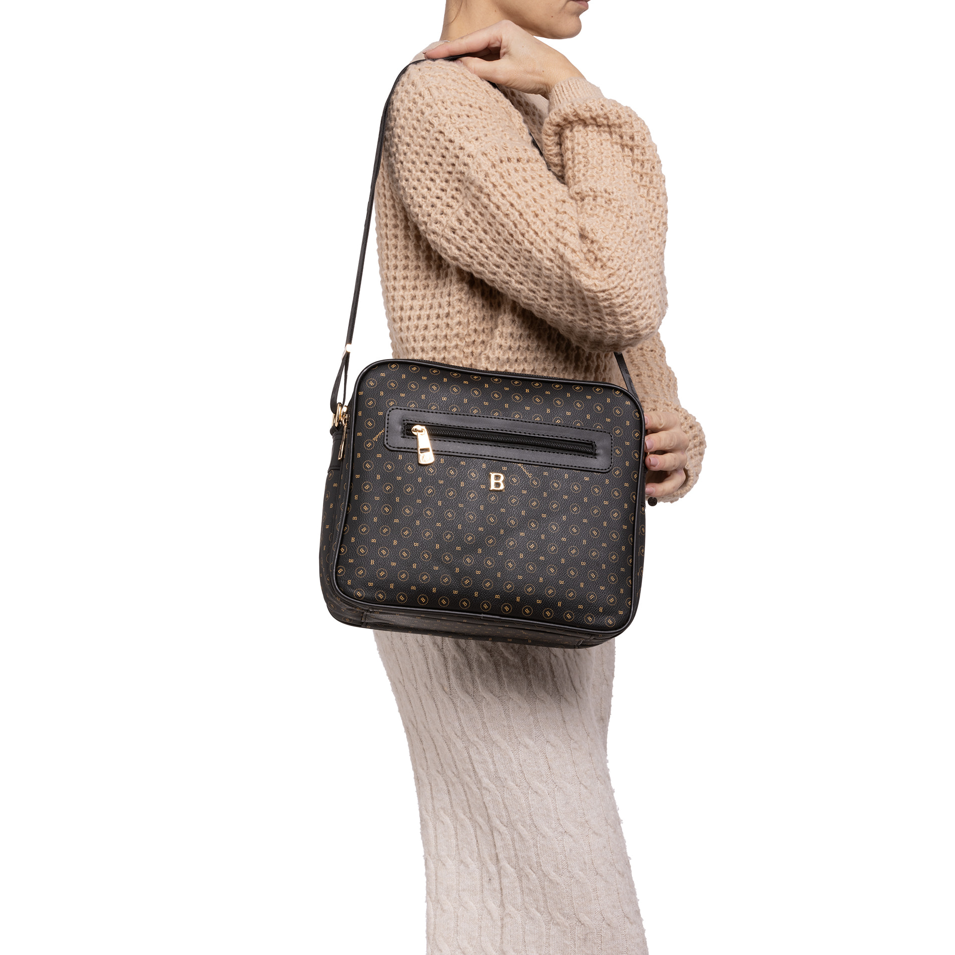 Borsa a tracolla  da donna ecopelle Prodotto Vegano 24x29x11 cm