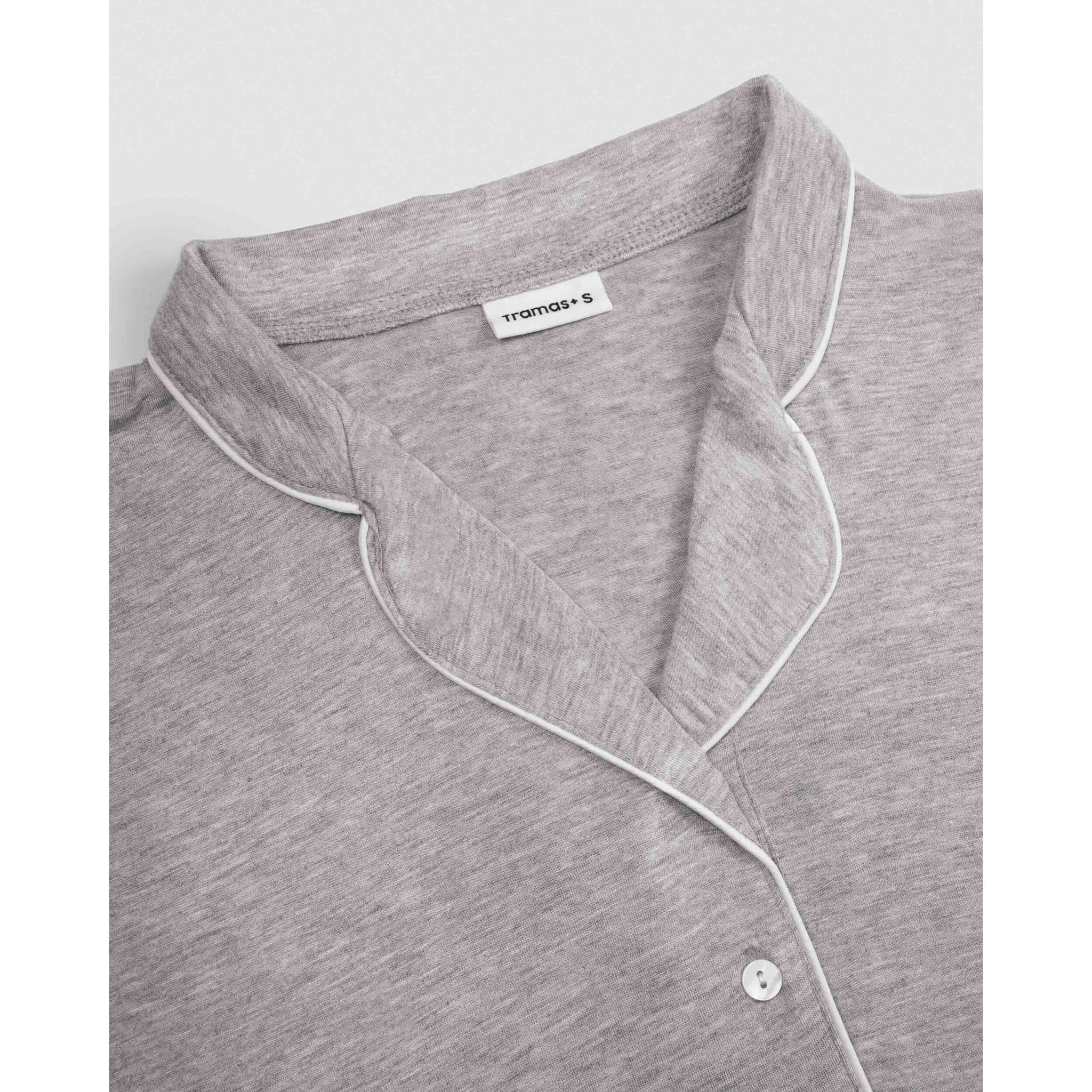 Camisón camisero viscosa punto gris