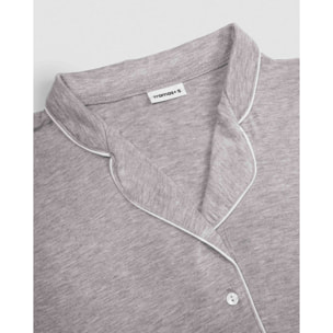 Camisón camisero viscosa punto gris