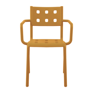 Set Da 4, Poltrona Sibari In Polipropilene Ambra