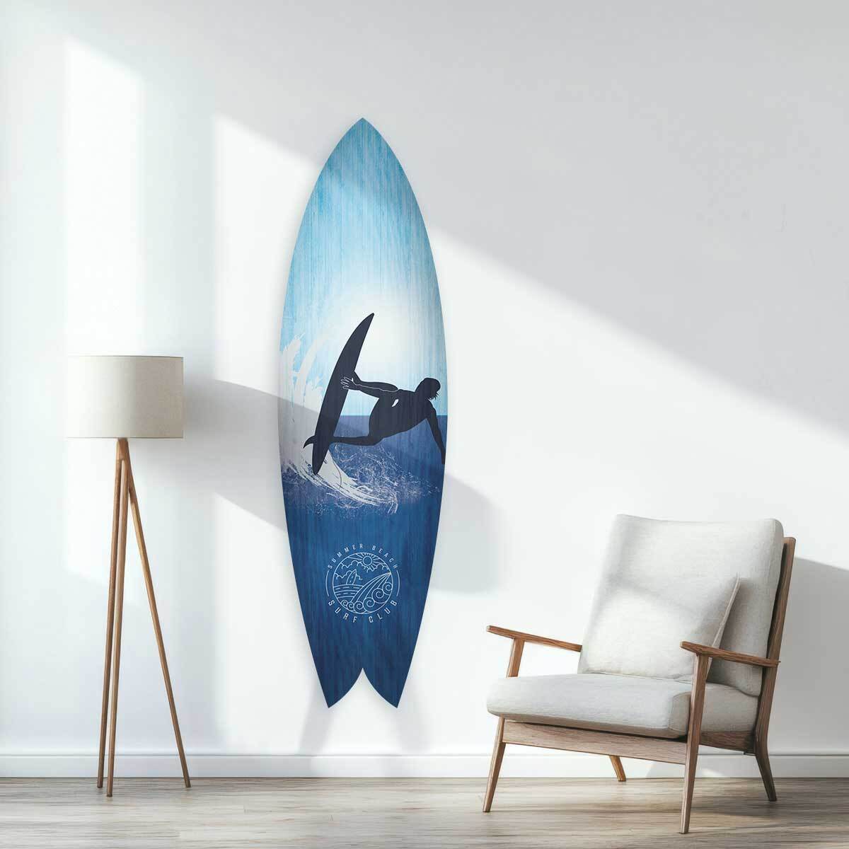 Planche de surf décorative Top turn Tableau alu Dibond