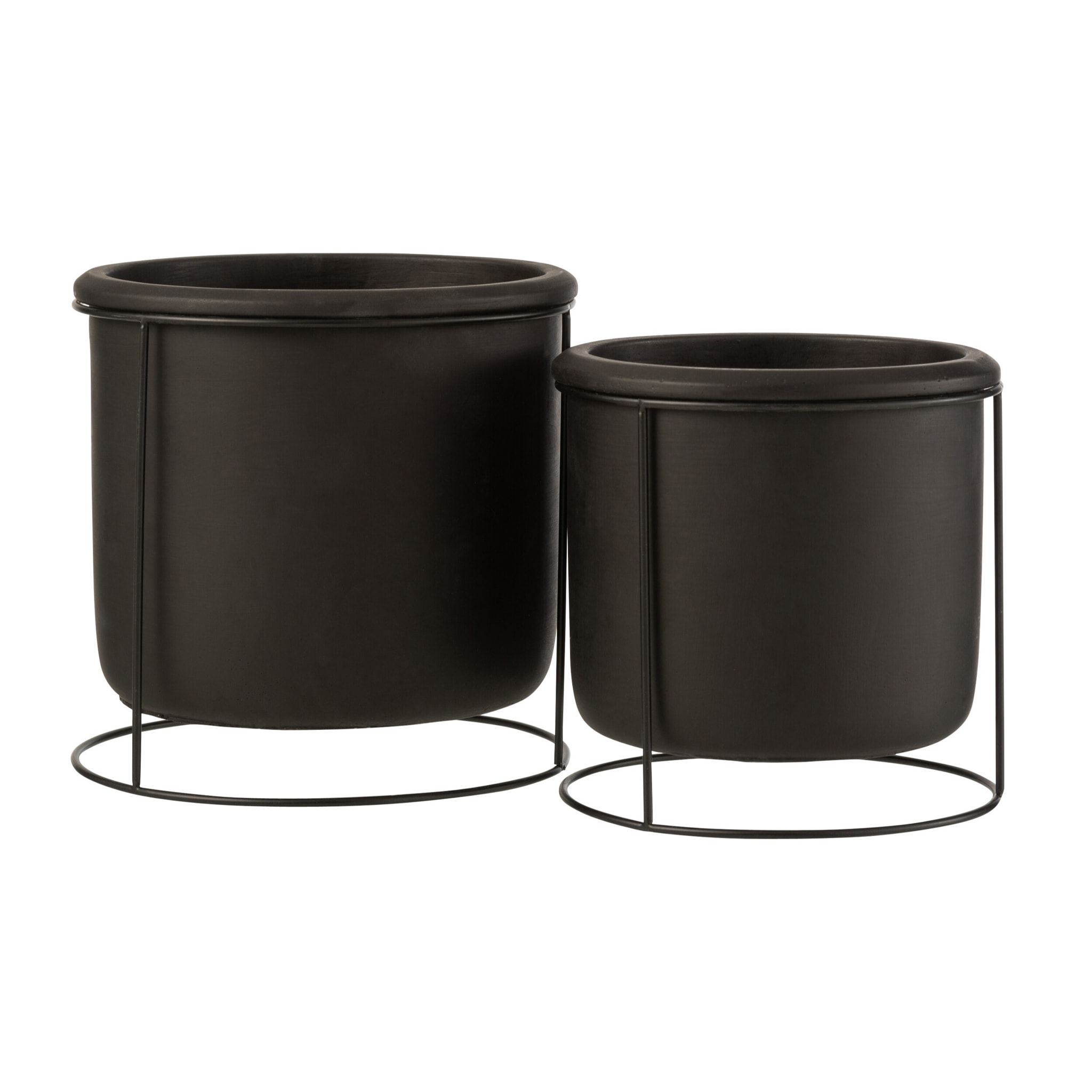 J-Line cache-pot suspendu - ciment - noir - Ø 20 cm