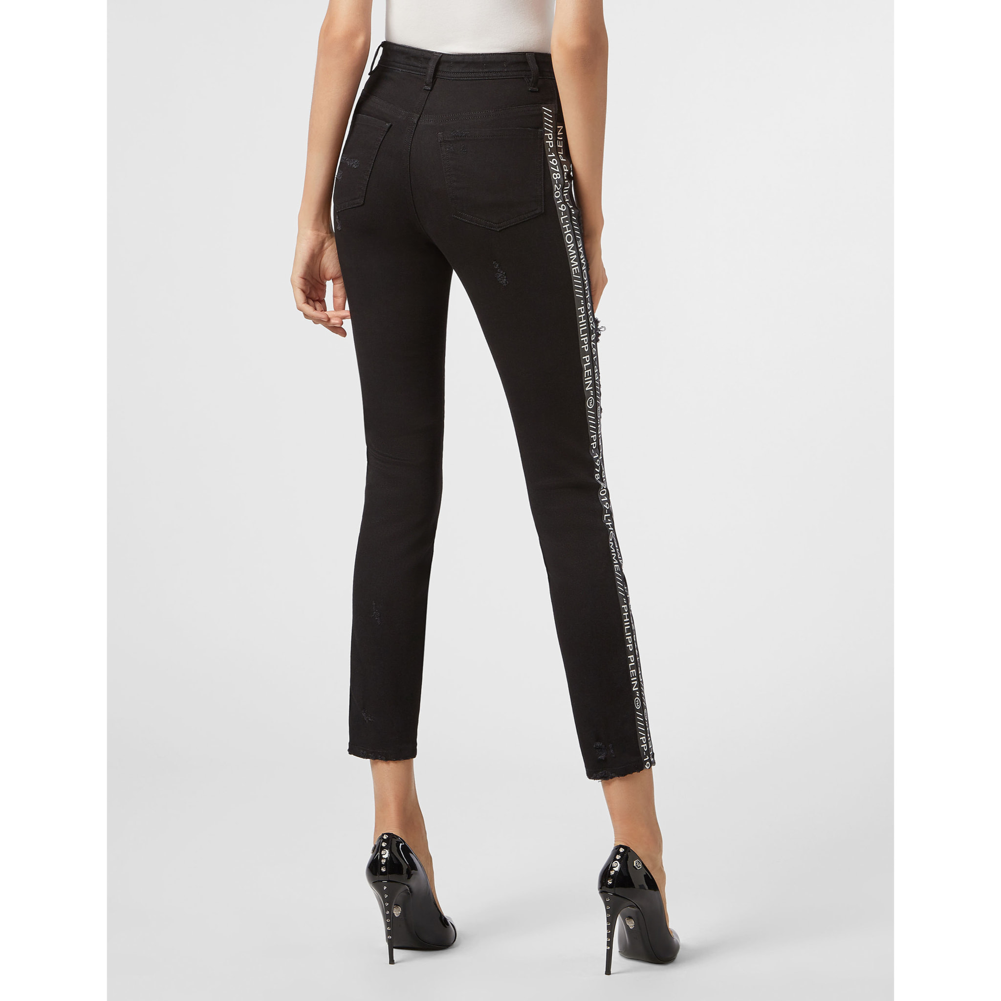 PHILIPP PLEIN Miss High Waist Jegging Stripes