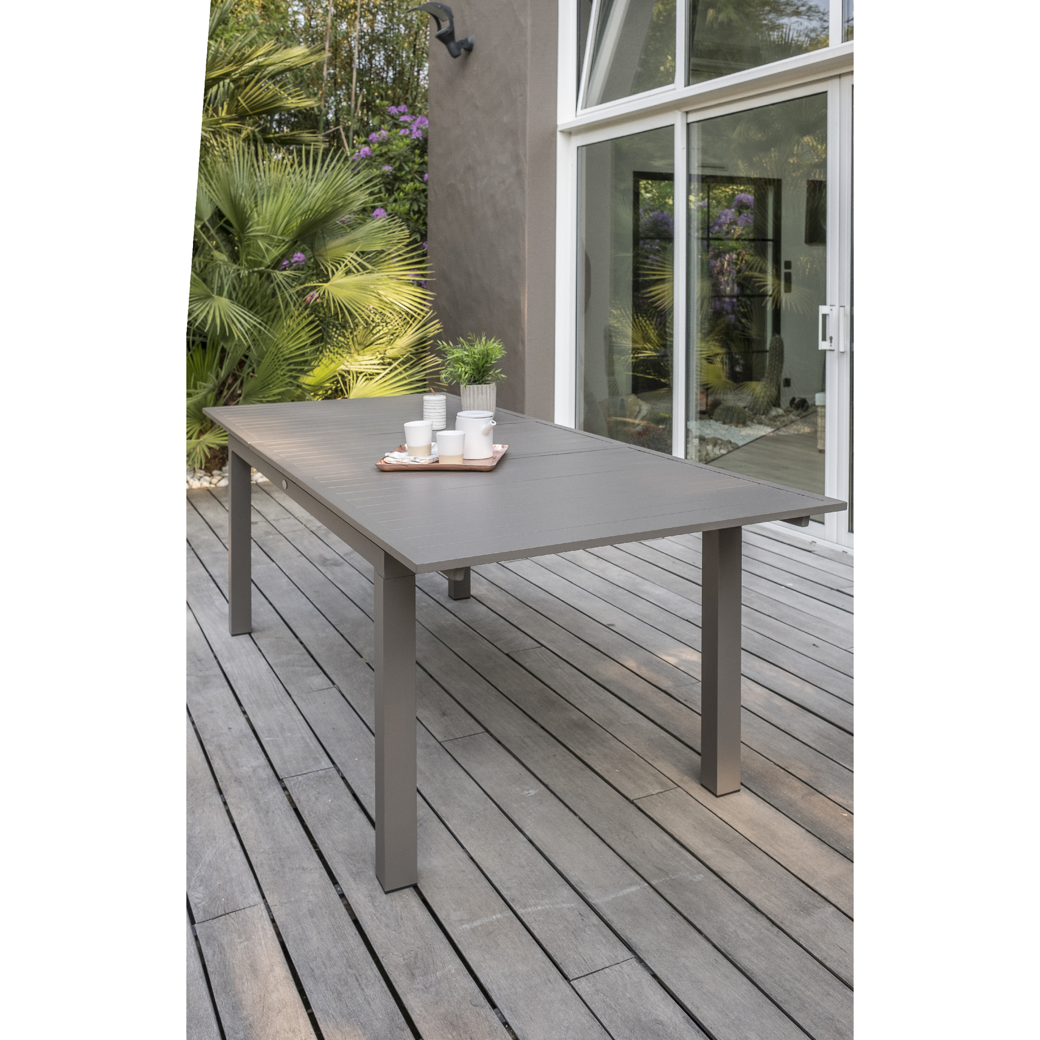 ZAHARA - Table de jardin 10 places en aluminium