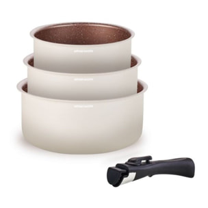Set 4 pièces crème