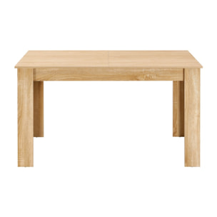 Tavolo rettangolare estendibile rovere naturale 140-190x90x77 cm - Harper