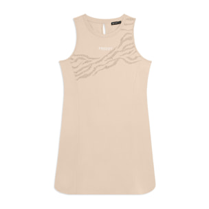 Abito con Motivo Grafico e Dettaglio Cut-Out