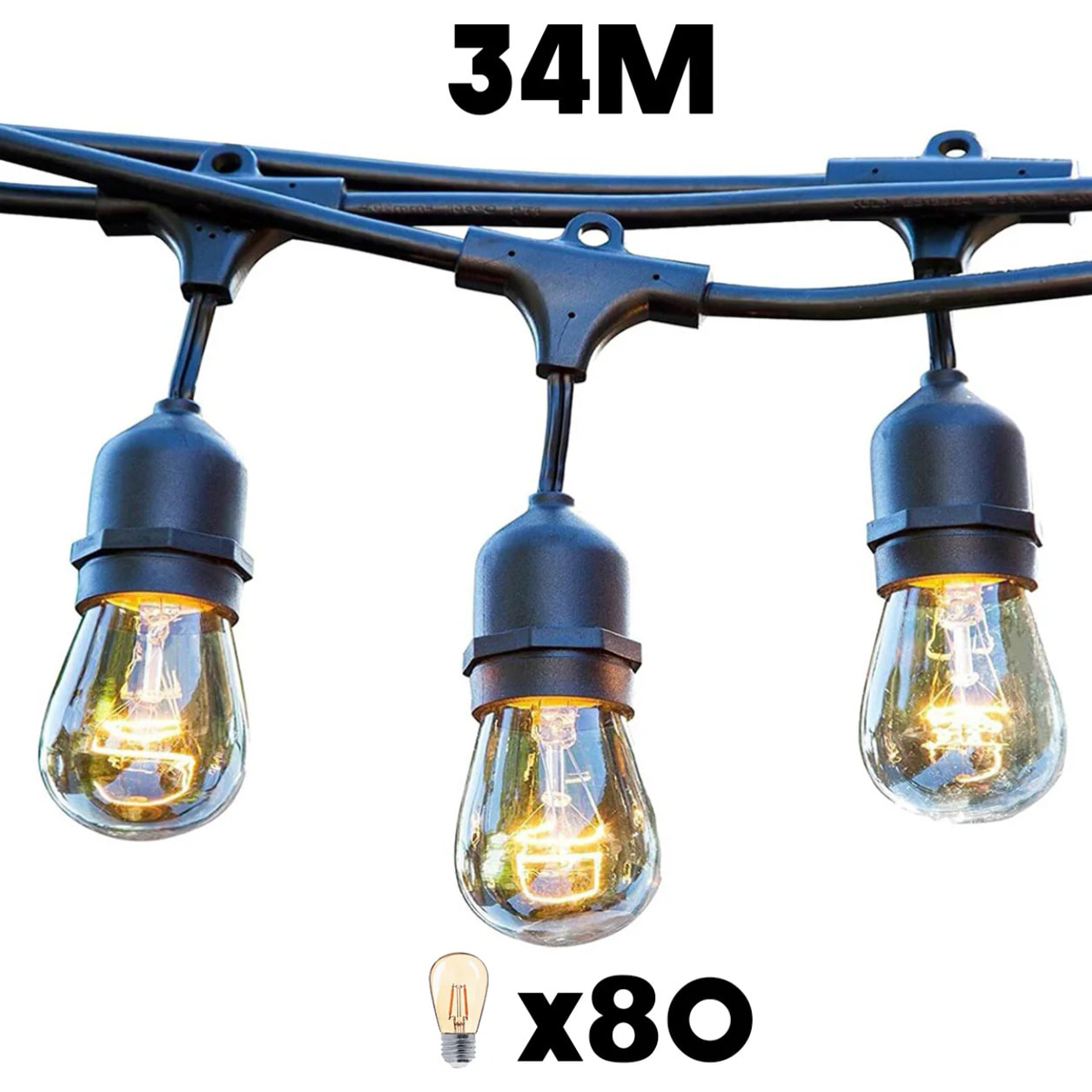 Lot de 8 guirlandes MAFY LIGHT CONNECTABLE 6M