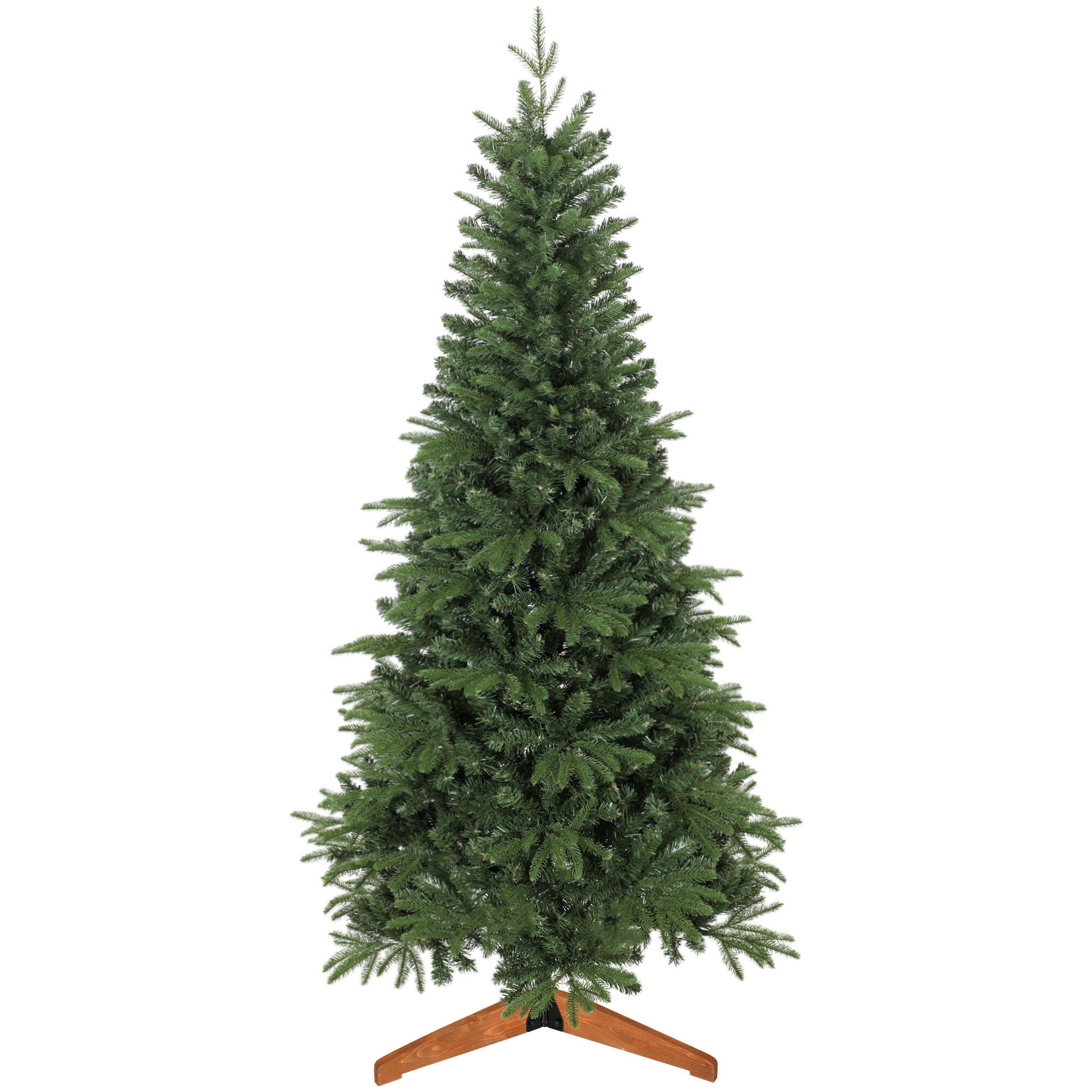 Sapin de Noël artificiel touffu grande taille H.180 cm épicéa piètement bois