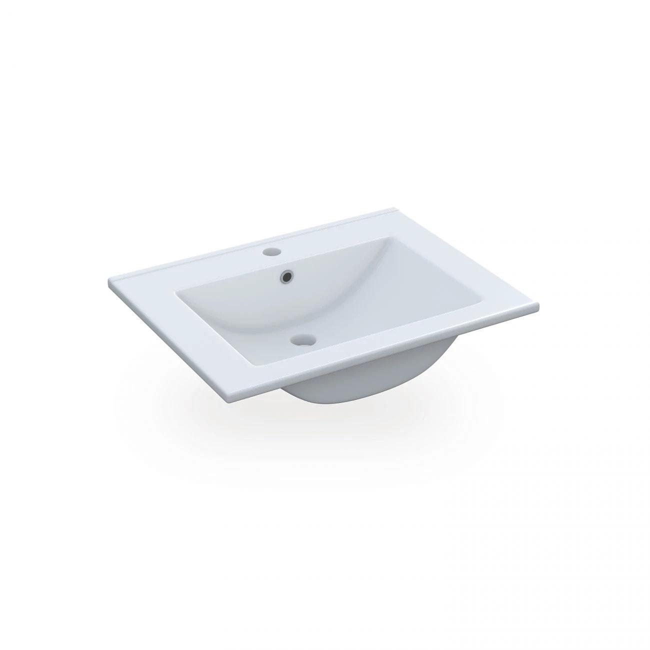 Pack de baño con lavabo cerámico Nexa Blanco - Roble