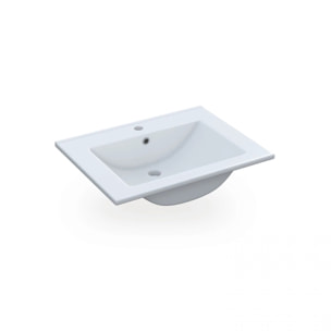 Pack de baño con lavabo cerámico Nexa Blanco - Roble