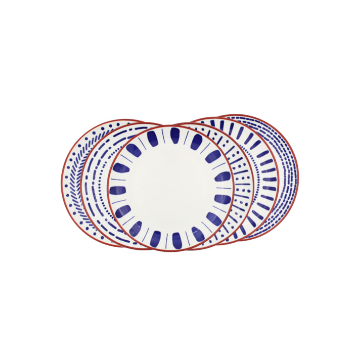 Lot de 6 assiettes à dessert, SANTORIN