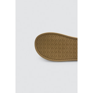 Pantofole in pelliccia con stampa etnica