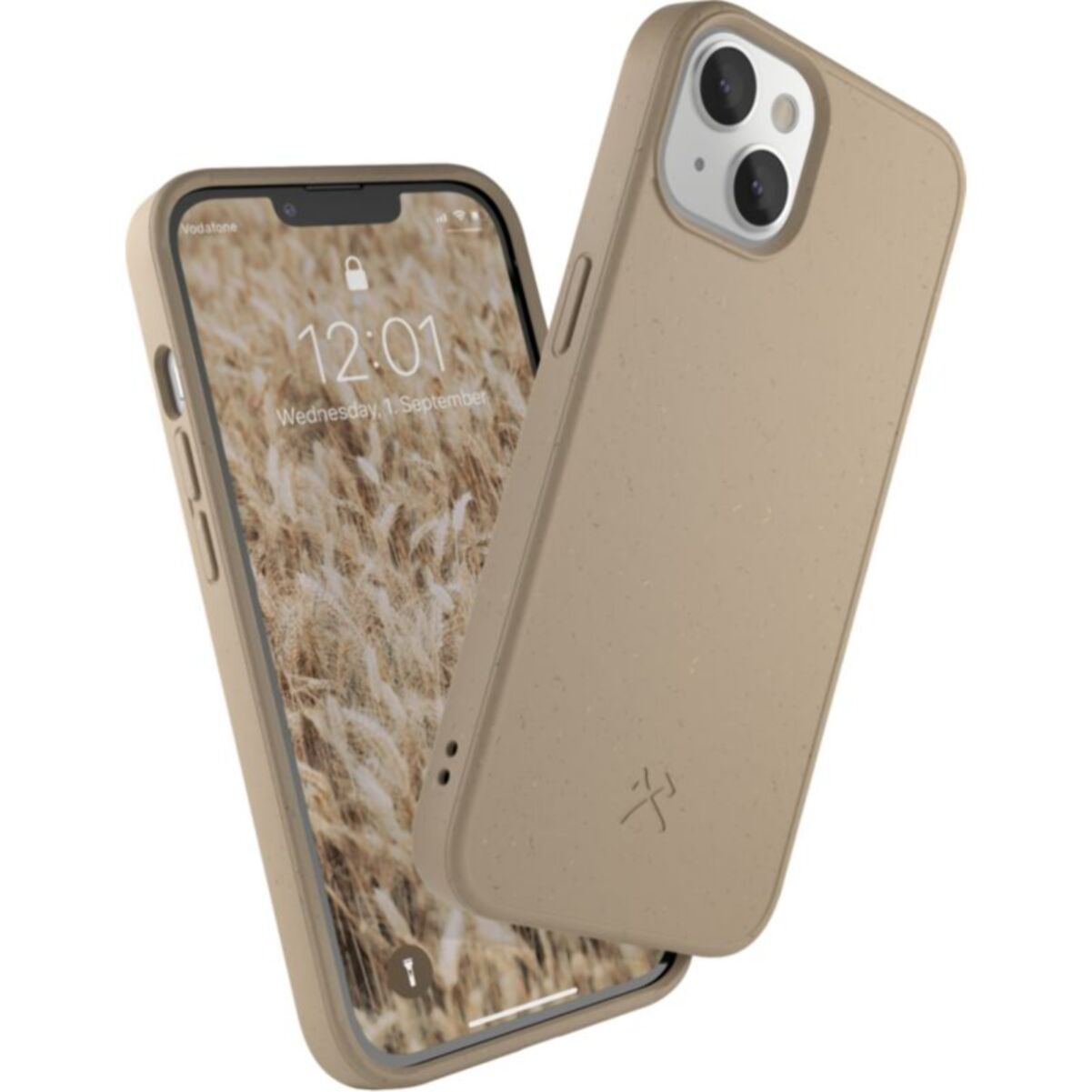 Coque bumper WOODCESSORIES iPhone 14 Plus BioCase Taupe