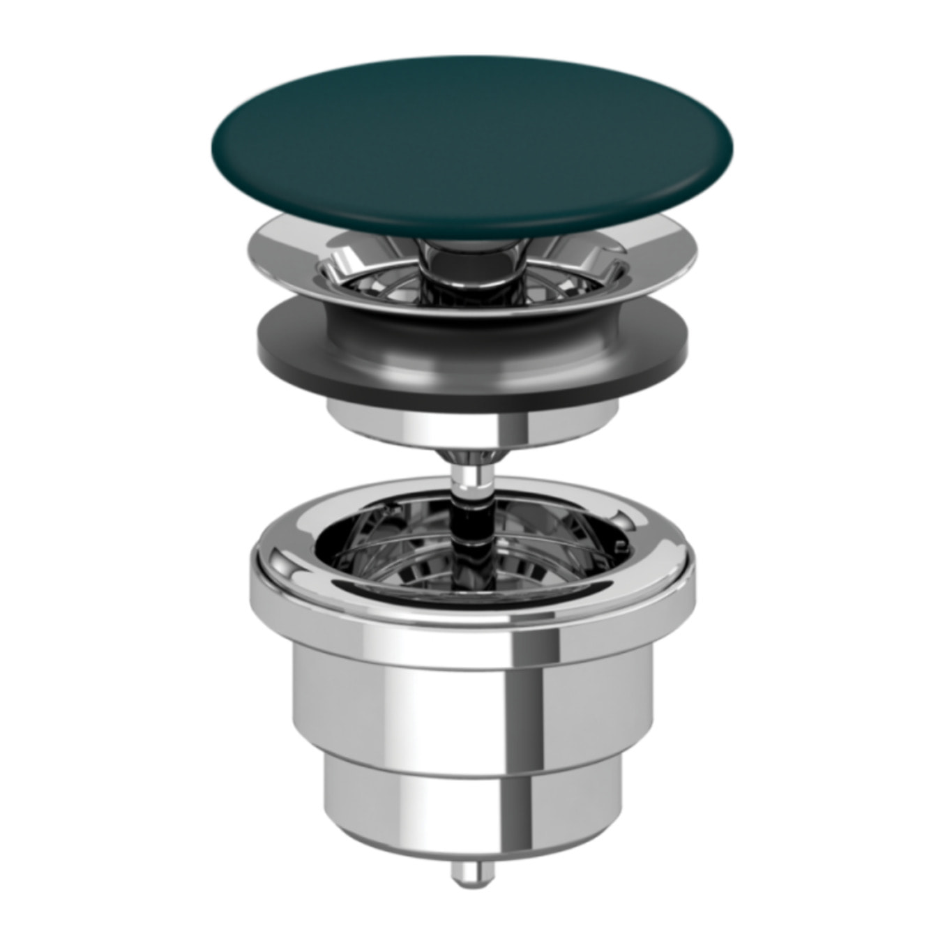 Bonde lavabo à écoulement libre Vert Teal