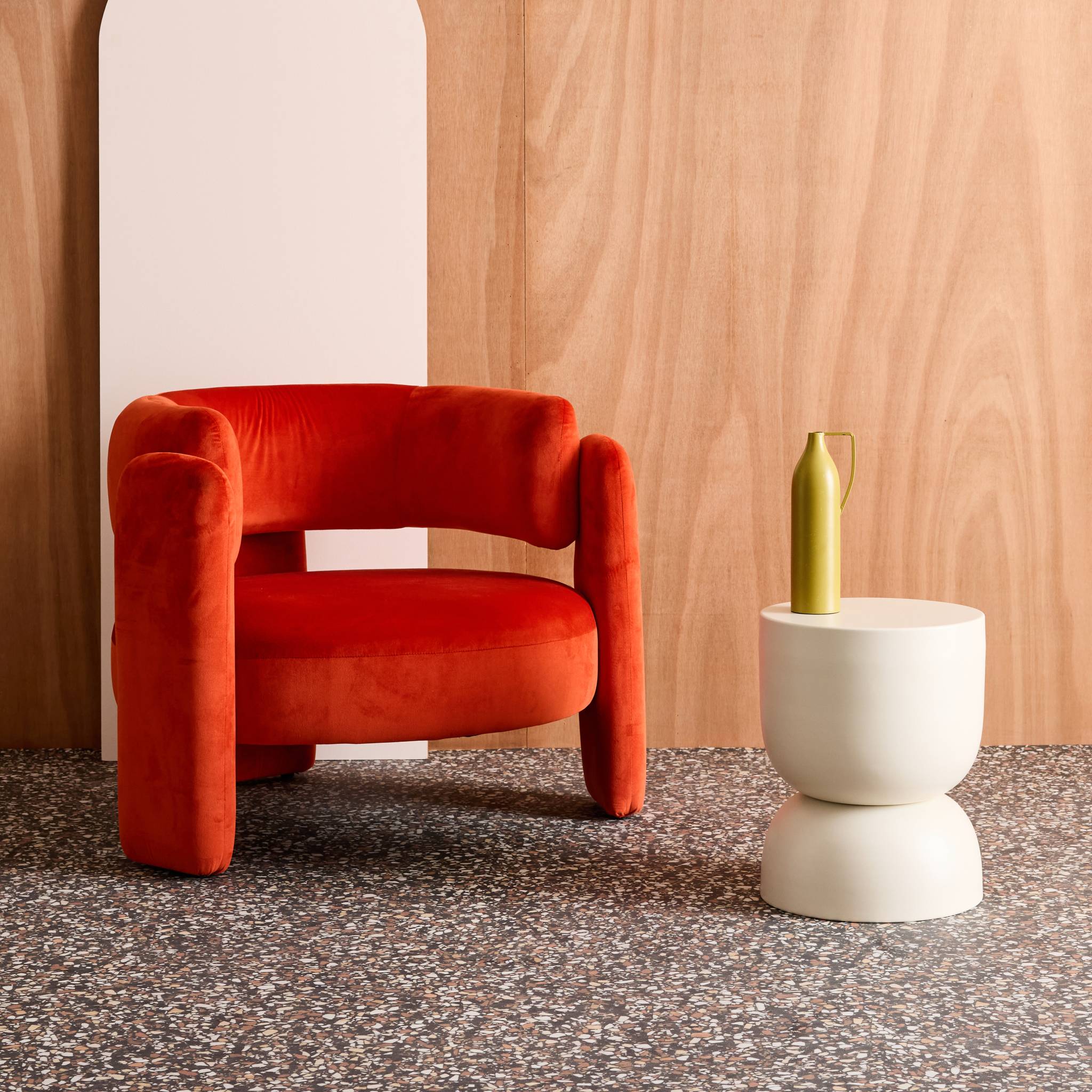 Table d'appoint, bout de canapé, table de chevet métal Ø32 x H42cm MADI